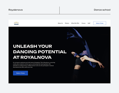 Landing Page for dance school
