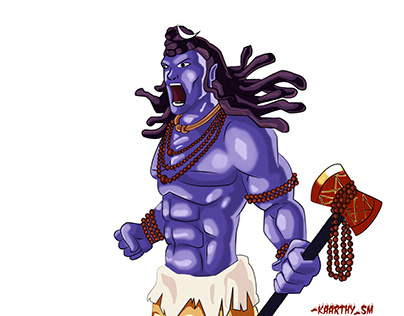 Digital Art/Vector Art-Lord Shiva