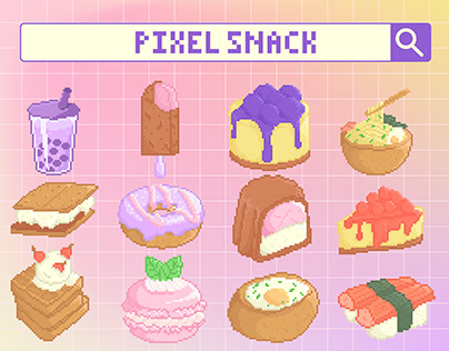 Pixel Snack Illustration