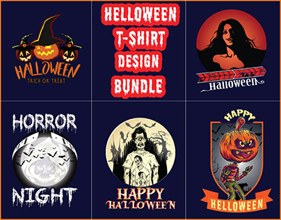 Halloween t-shirt design bundle