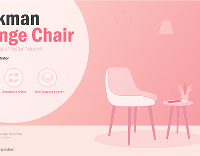 Beautiful Rick man Lounge Chair Vector Illustrations