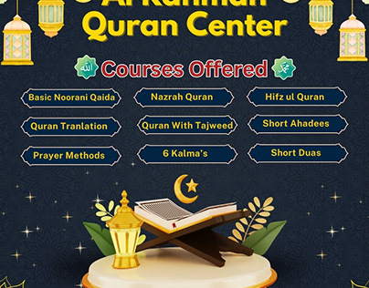 Socia media post design for Qurn Academy