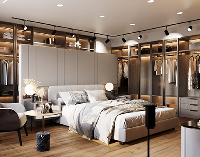 Modern master bedroom