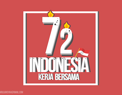 Vector 72 Years Indonesia.