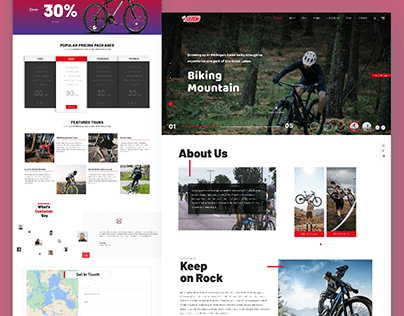 Bicycle Website Home Page Design