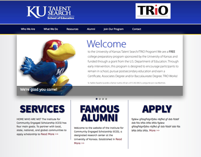 KU Talent Search Website