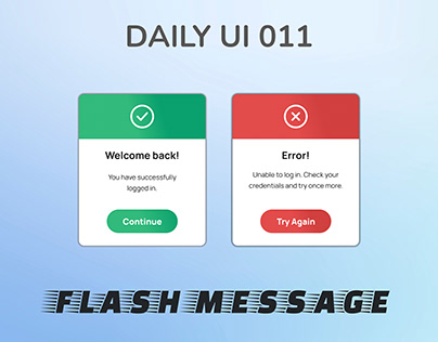 Flash Message- #DailyUI 011