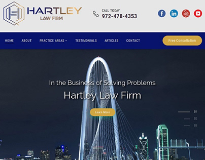 Site design for PI lawyer in Carrollton, TX