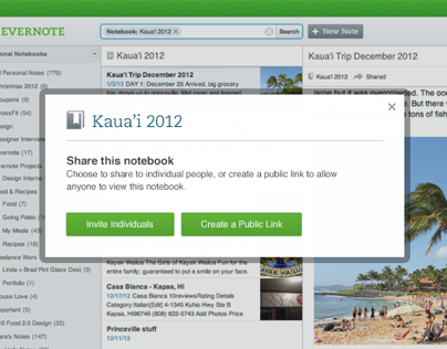 Evernote Notebook Sharing