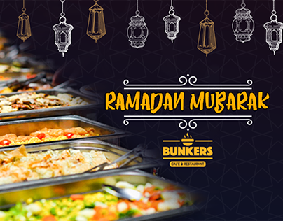 Ramadan Mubarak Wish Facebook cover design for Bunkers