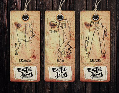 DRAWINGS FOR EXOTIC JEANS HANGTAGS / Desigual
