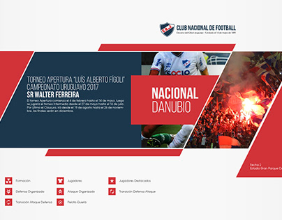 Club Nacional de Football UI Design Concept App