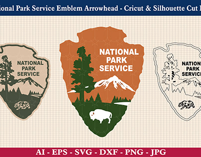 National Park Service Emblem Arrowhead Cricut Cut Files