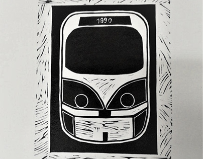 Prague tram (print)