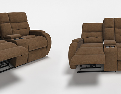 3D Furniture modeling with recliner sofa