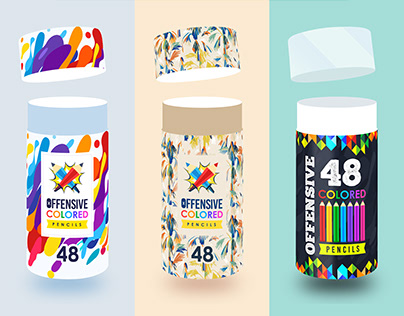 Offensive Colored Pencils - Package Design