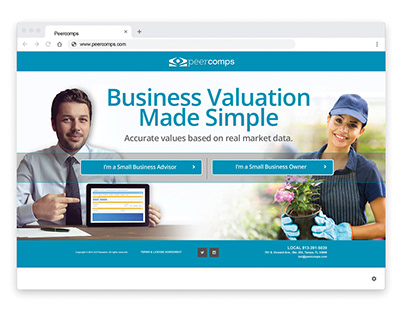 Peercomps Website for Business Valuation