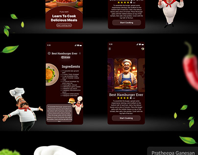 Chef's cook book UI design