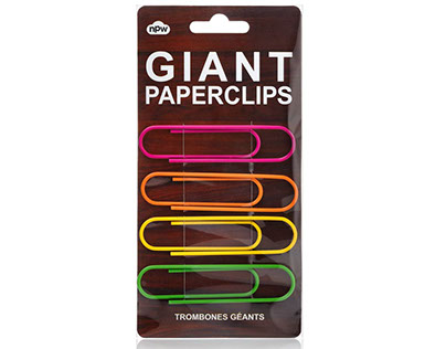 GIANT PAPERCLIPS (NPW) - in 4 neon colours [2014]
