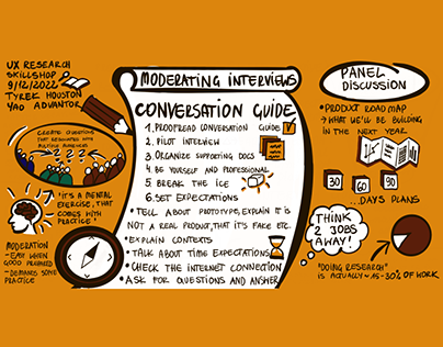 Graphic recording of the UX Research Conference