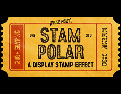 Stampolar – Display Stamp Effect Font
