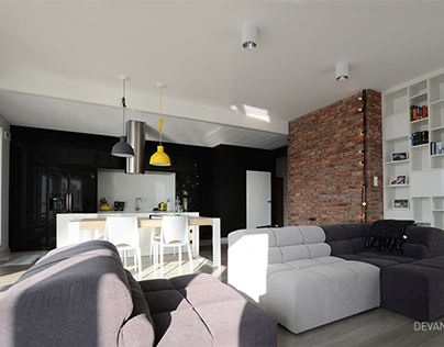 Industrial apartment in Warsaw