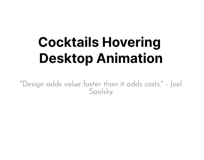 Cocktails Hovering Desktop Animation