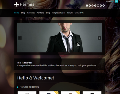 Hermes - Fullscreen e-Commerce WordPress Theme