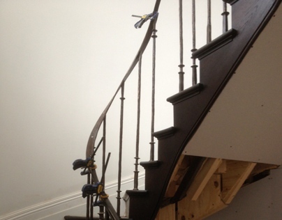 Bronze spindles and handrail London
