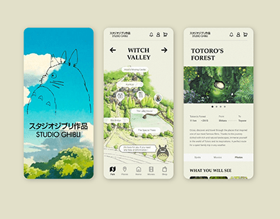 Ghibli Theme Park - UI/UX Design (App)