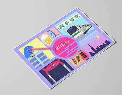 Kabukicho, Shinjuku Postcard Design 2