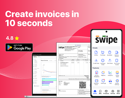 Create invoices in 10 seconds.