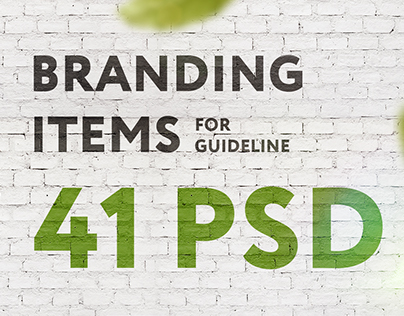 Branding Items for guidelines | 41 PSD