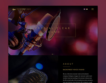 Backstreet Voice Studio - Web Design