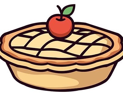 Illustration of an Apple pie