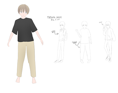 Inoue Character Design (rendered)