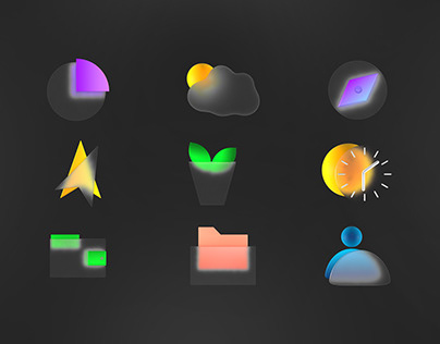 3D Glassmorphism UI icon