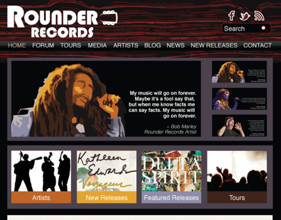 Rounder Records Website Redesign