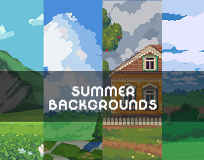 Free Summer Pixel Art Backgrounds