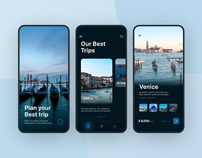 Travel mobile app UI design