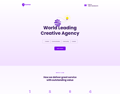 Creative Agency Landing Page - Unbounce Page Builder