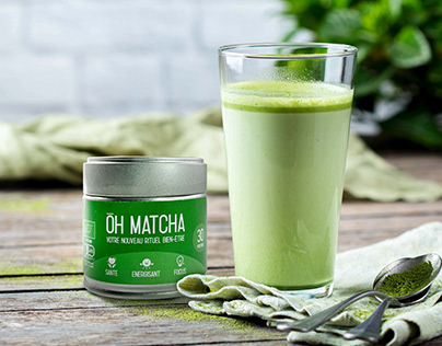 Oh matcha logo and product design ( real project )