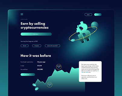 Cryptocurrency trading course | Landing page