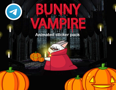 Bunny Vampire Telegram animated sticker pack.