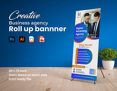 Creative roll up banner design