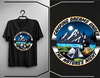 Camping T-shirt Design.