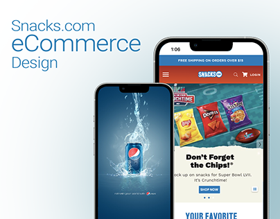 UX design for PepsiCo's Snacks.com 🇺🇸