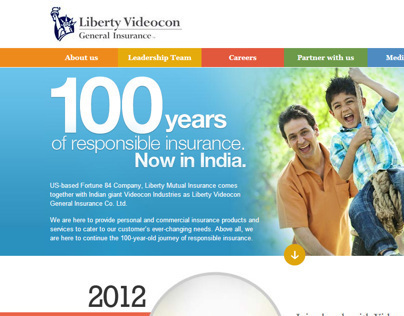 Liberty Videocon general insurance - website design