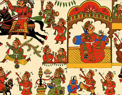 Illustrations based on Indian Craft - Phad