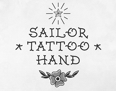 Sailor Tattoo Hand Font